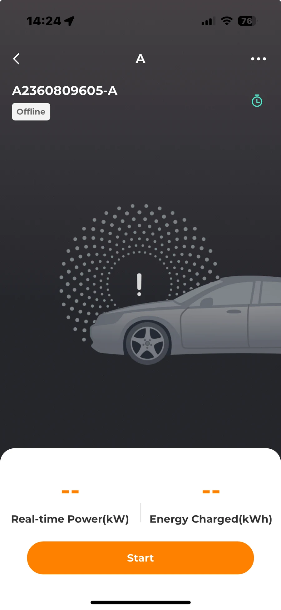 Existing iEnergyCharge mobile interface used as product context